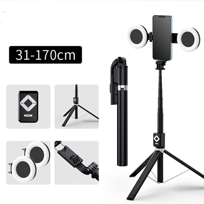 Photography Lighting Overhead - 1.7m Extendable live Tripod Selfie Stick
