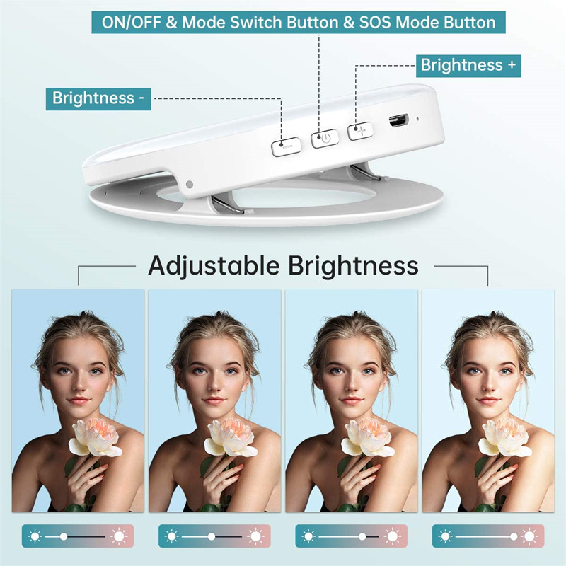 Portable LED Clip Ring Light 4 - Photography Lighting Overhead avis et prix