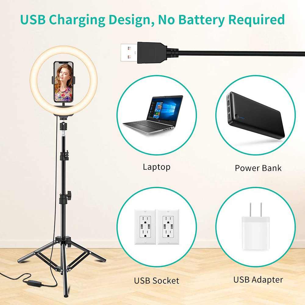 Phone Live Ring Light 10 Inch  - Photography Lighting Spotlight avis et prix