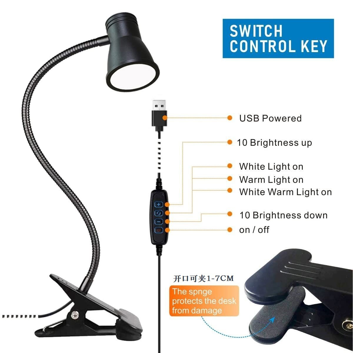 LED clip desk lamp eye protect - Learn Photography Lighting avis et prix