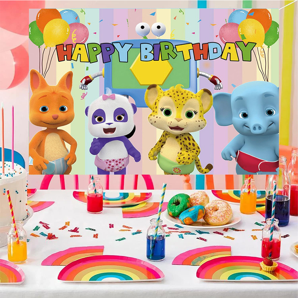 Cartoon Word Party Theme Backg - Photography Lighting Backdrop avis et prix