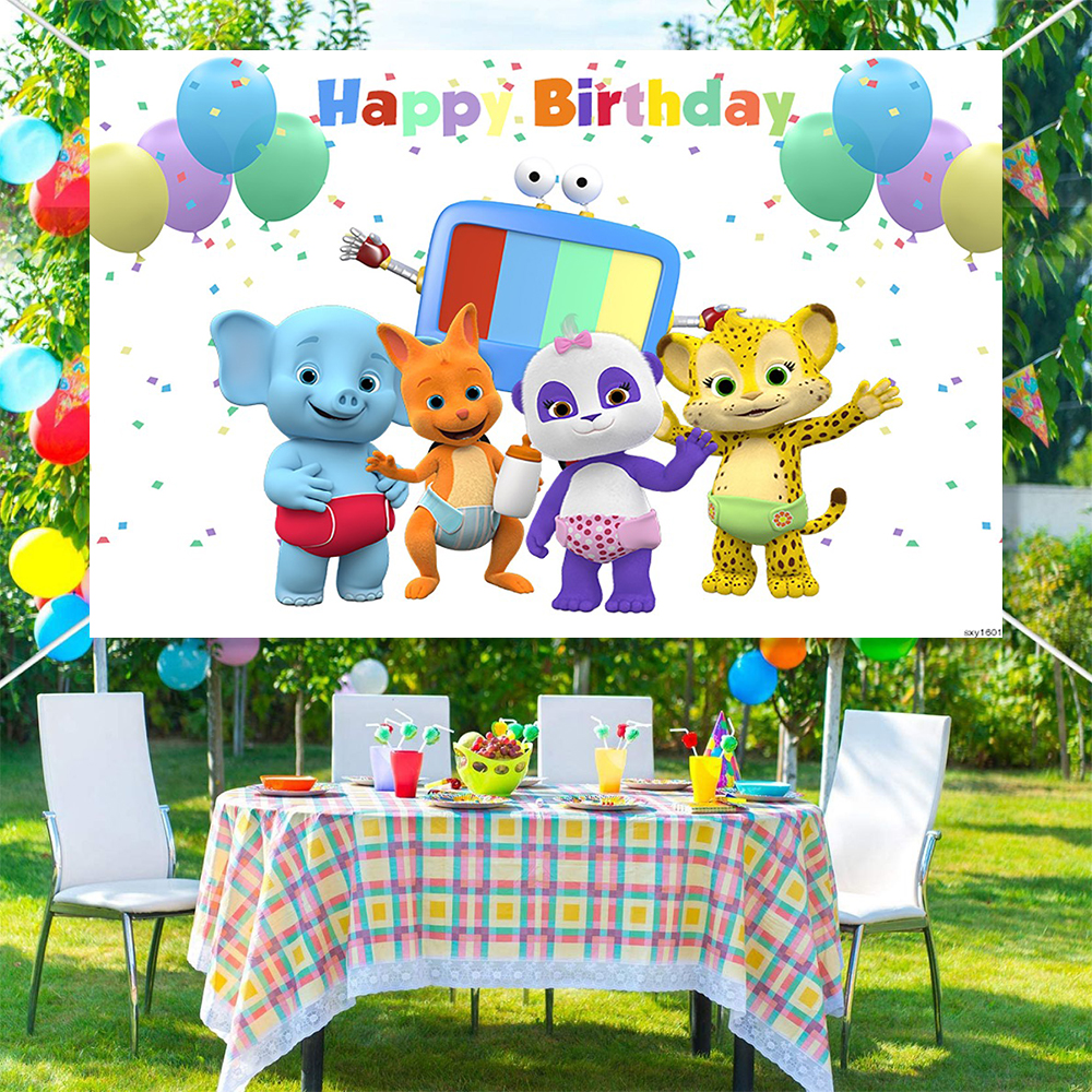Cartoon Word Party Theme Backg - Photography Lighting Backdrop avis et prix