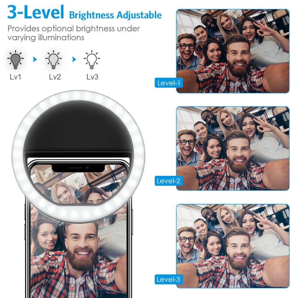 USB Rechargeable LED Selfie Ri - Photography Lighting Overhead avis et prix