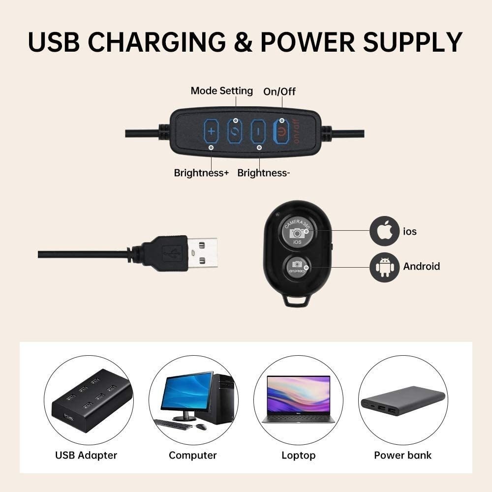 16cm/26cm/30cm LED Selfie Ring - Photography Lighting Overhead avis et prix