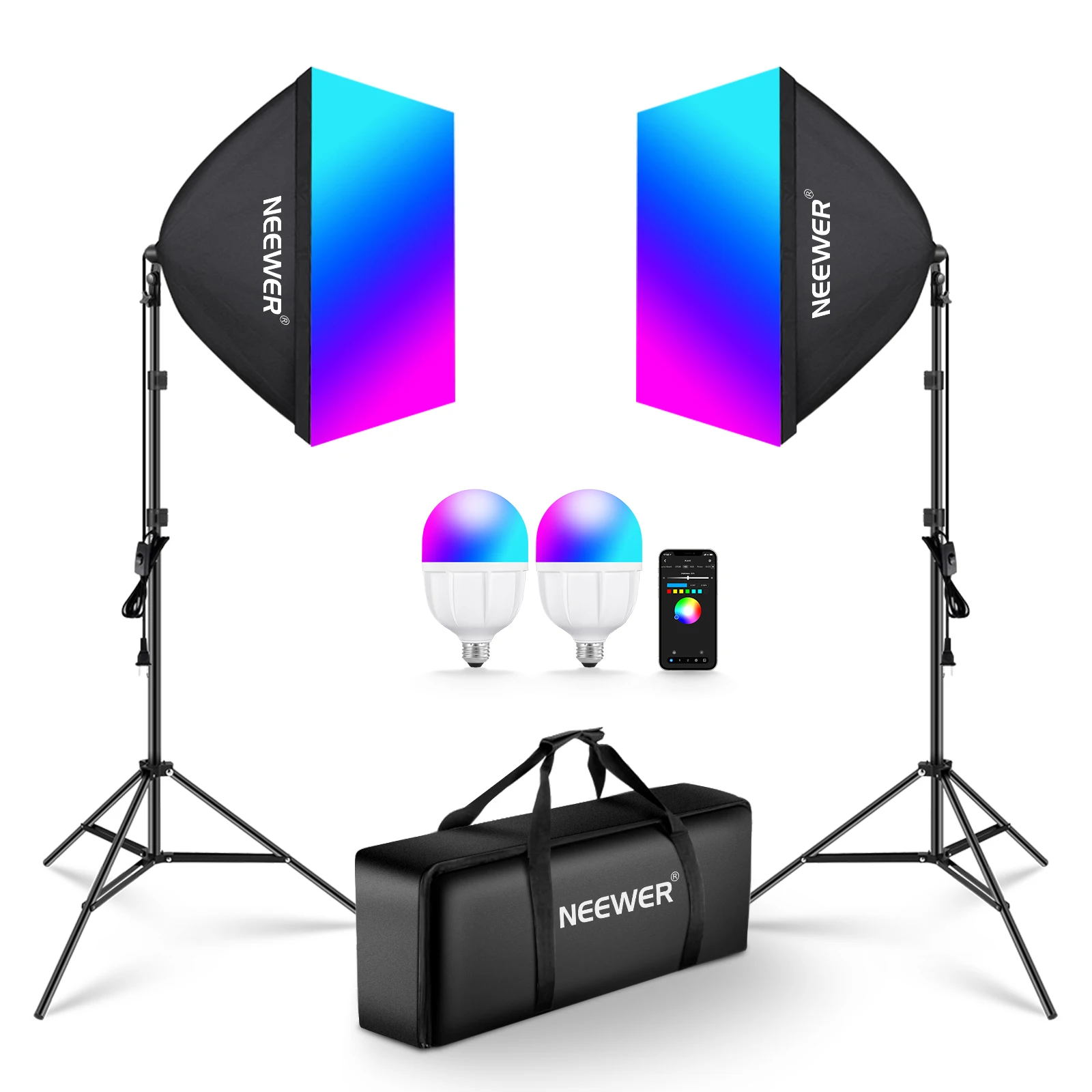 NEEWER RGB Softbox Lighting Ki - Lighting Effect In Photography avis et prix