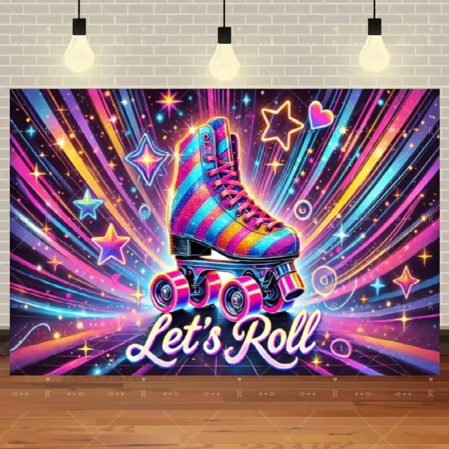 Roller Skating Shoes Theme Bir - Photography Lighting Backdrop avis et prix