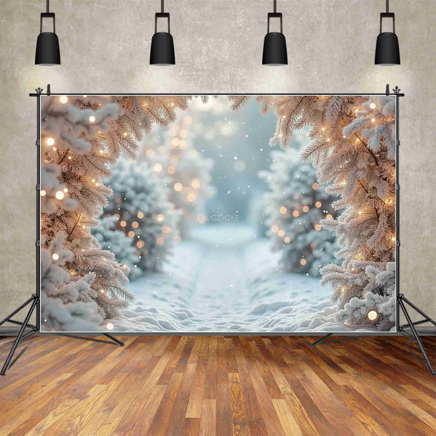 Snow Christmas White Lights Bo - Photography Lighting White Background avis et prix