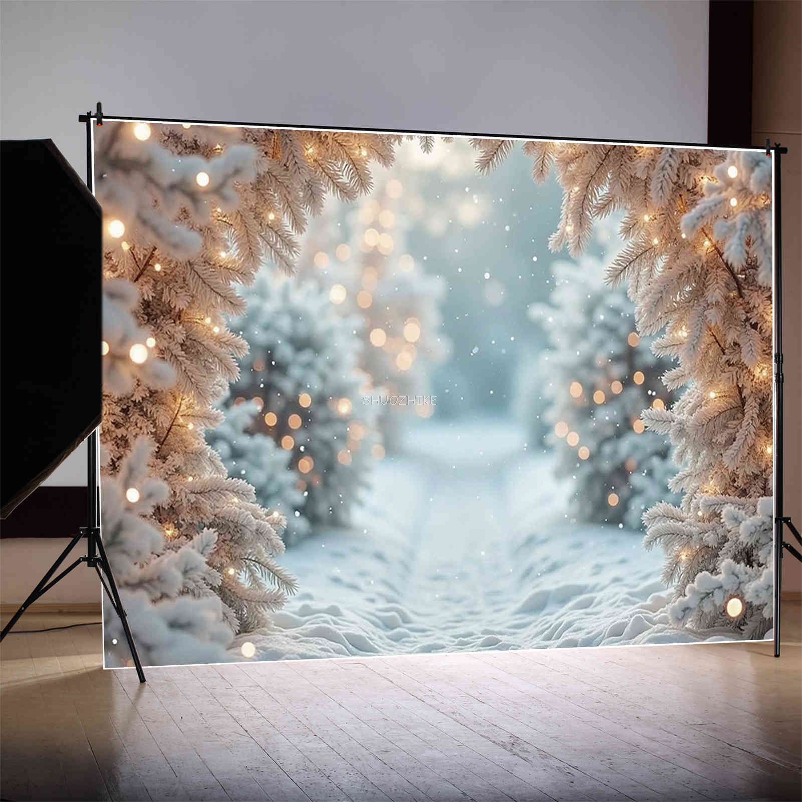 Snow Christmas White Lights Bo - Photography Lighting White Background avis et prix