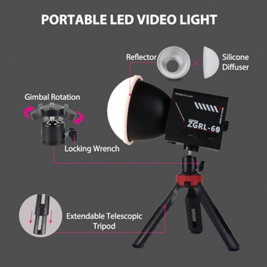 60W COB LED Video Light Handhe - Photography Lighting Spotlight avis et prix