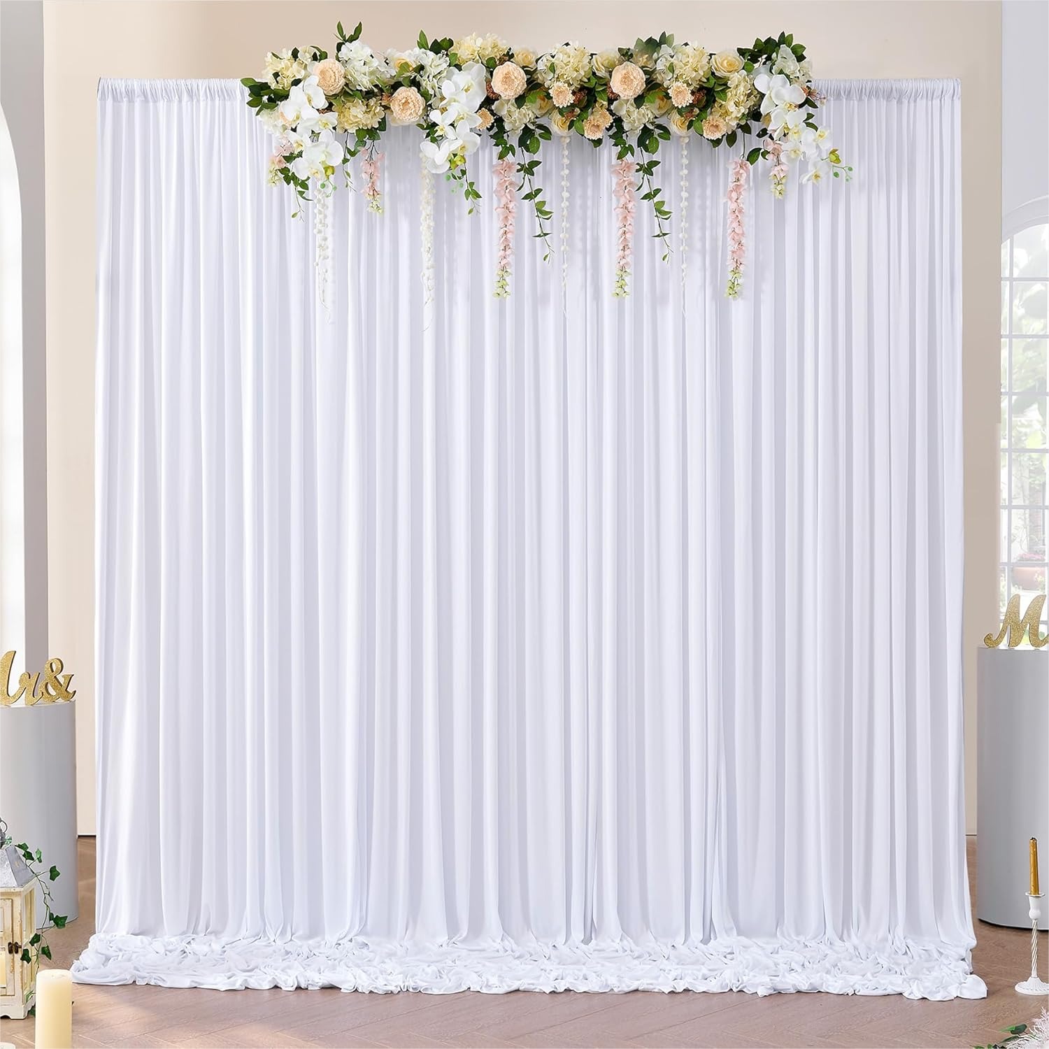 White Backdrop Curtains 10x10  - Photography Lighting Backdrop avis et prix