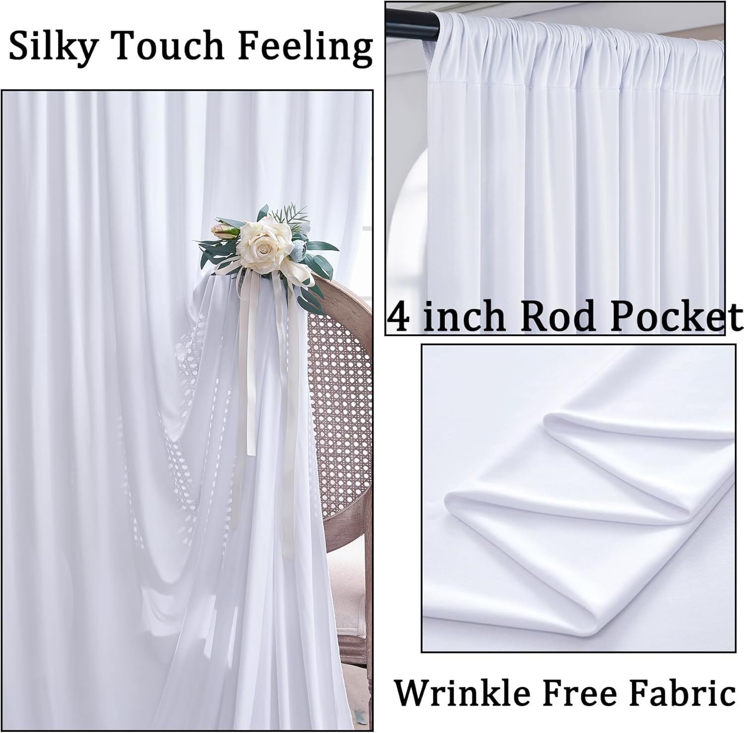 White Backdrop Curtains 10x10  - Photography Lighting Backdrop avis et prix