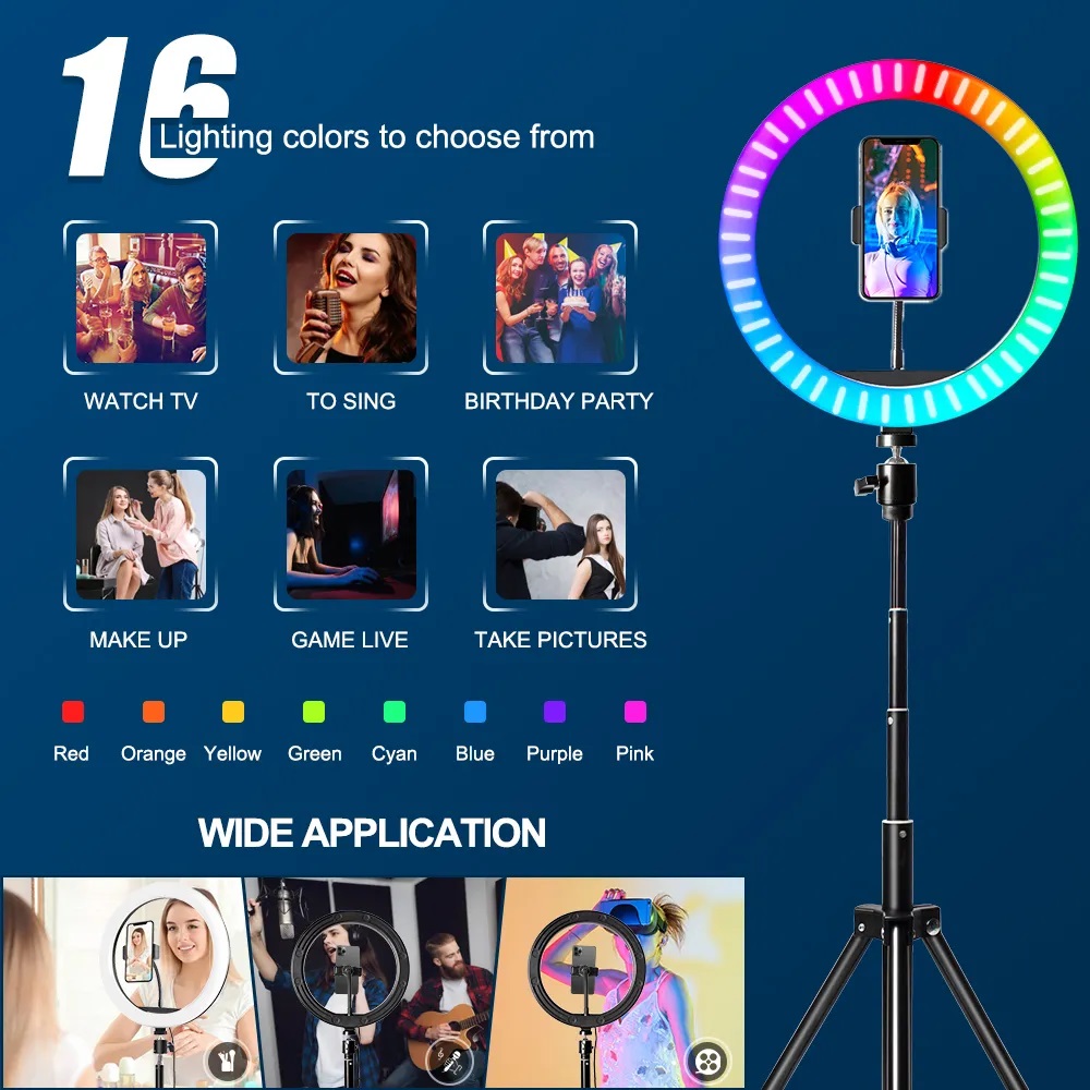 10 Inch RGB Ring Light With Re - Photography Lighting Overhead avis et prix