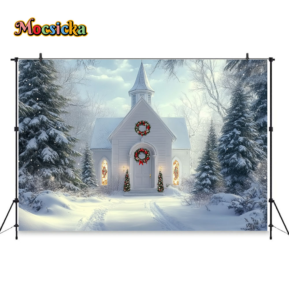 Mocsicka White Christmas Churc - Photography Lighting White Background avis et prix