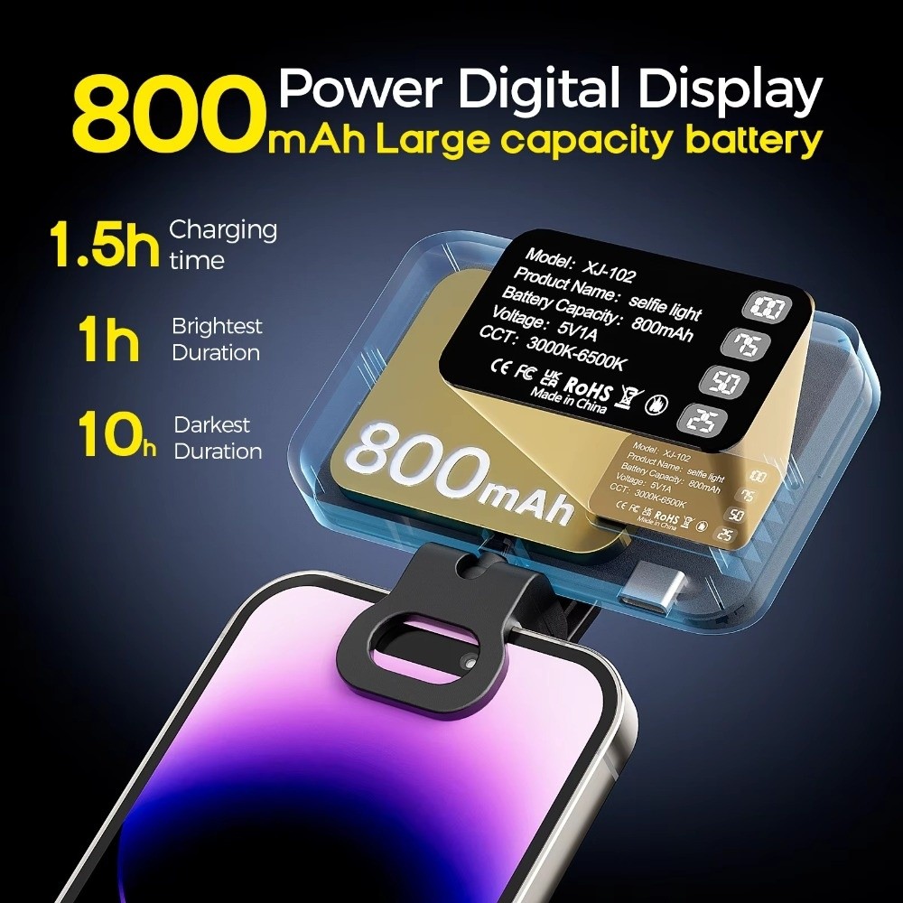 800/1000mAh LED Selfie Light U - Photography Mobile Lighting avis et prix