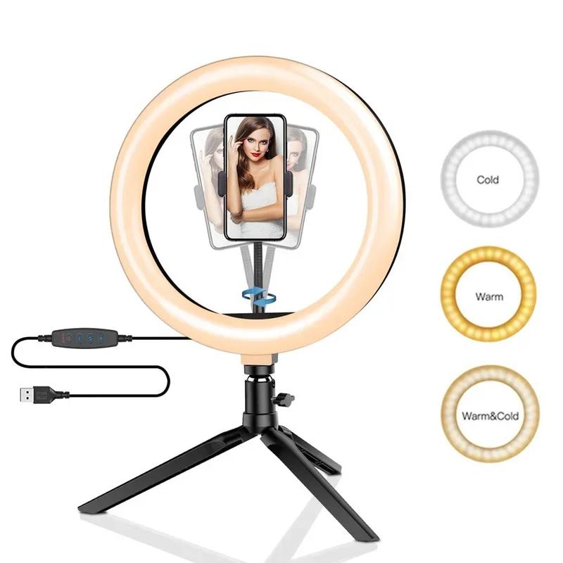 Dimmable26cm LED Ring Light Ki - Photography Video Lighting Kit avis et prix