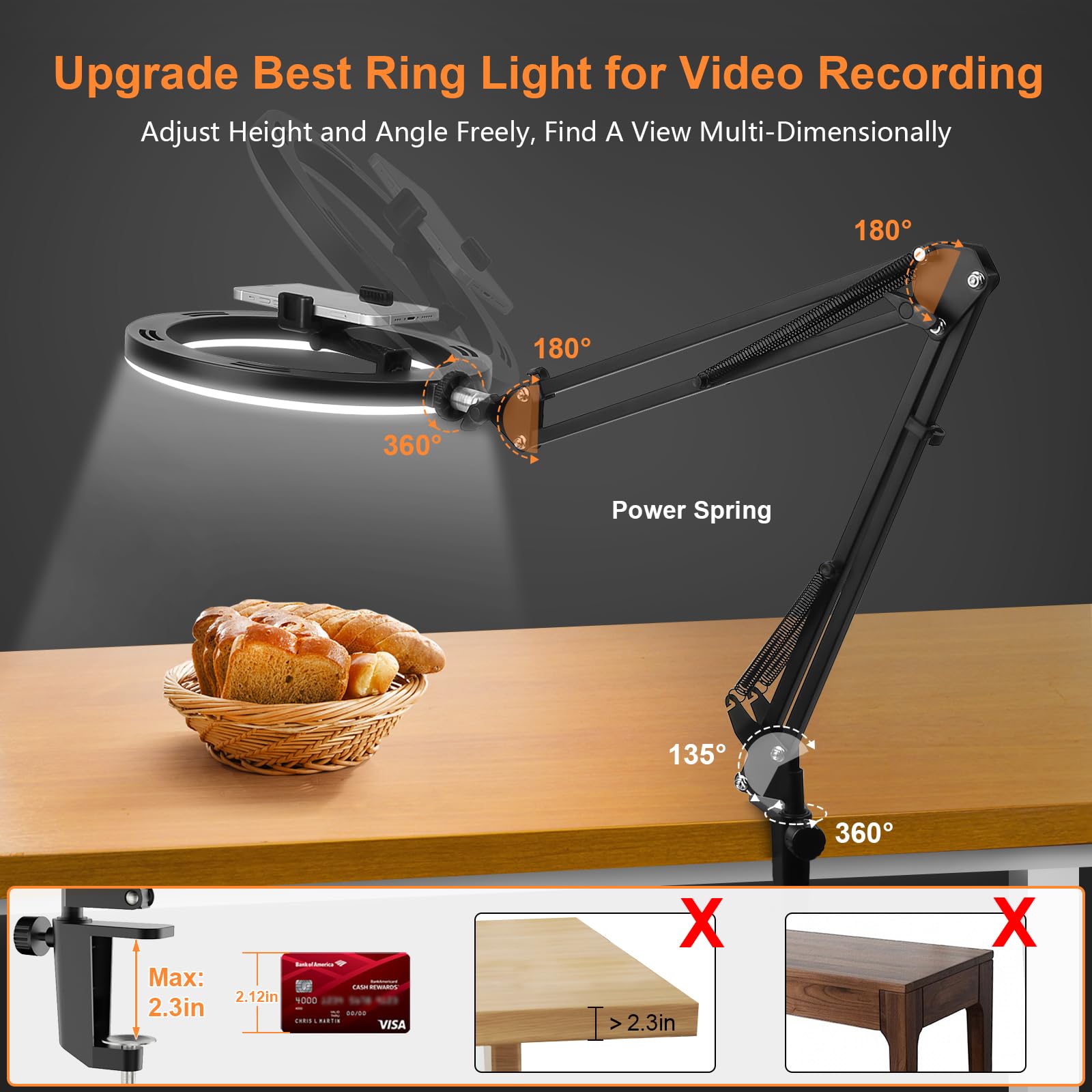 Nice Overhead Tripod With Ring - Photography Lighting Overhead avis et prix