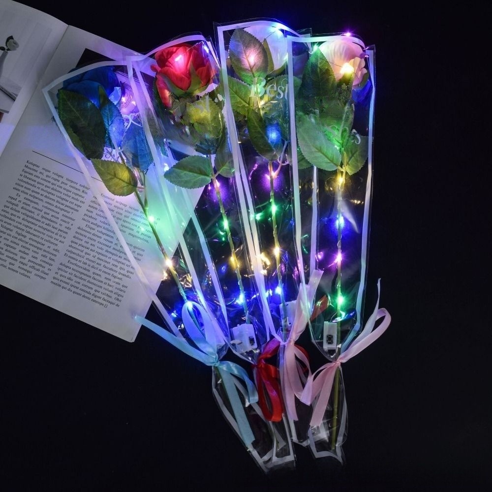 Glowing Artificial Rose Flower - Photography Lighting Simulation avis et prix