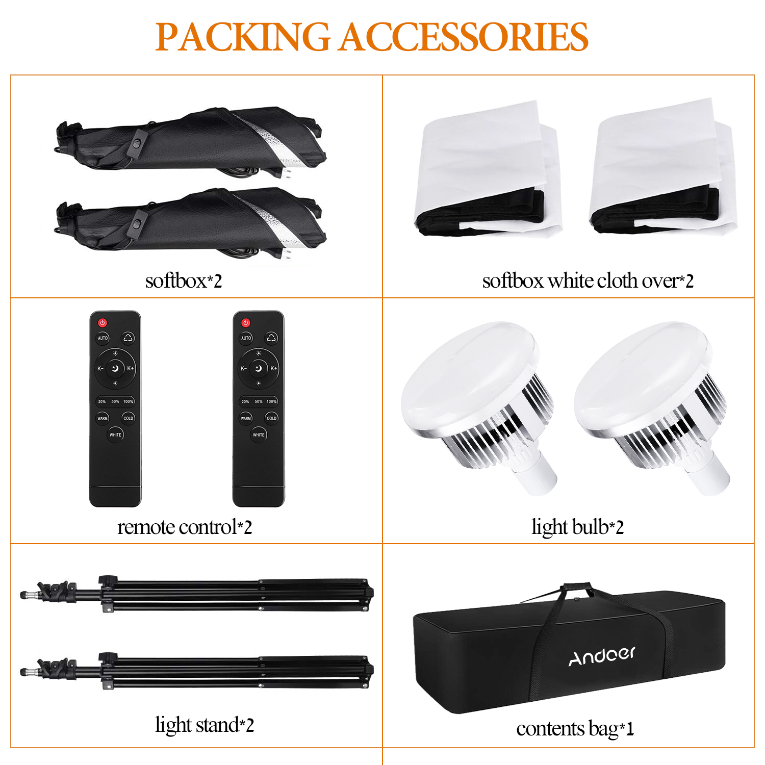 Andoer Softbox Lighting Set St - Photography Video Lighting Kit avis et prix