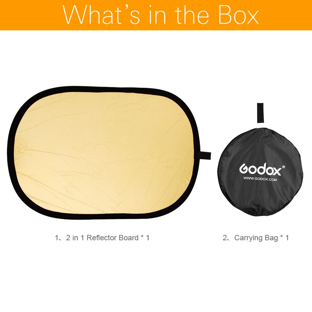 Godox 2in1  Gold and Silver Ov - Reflector Disc Silver avis et prix