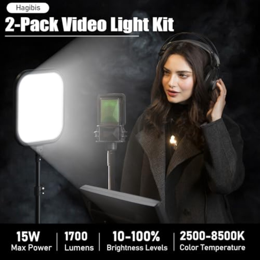 2Pack LED Video Light Kit, 15W - Photography Video Lighting Kit avis et prix